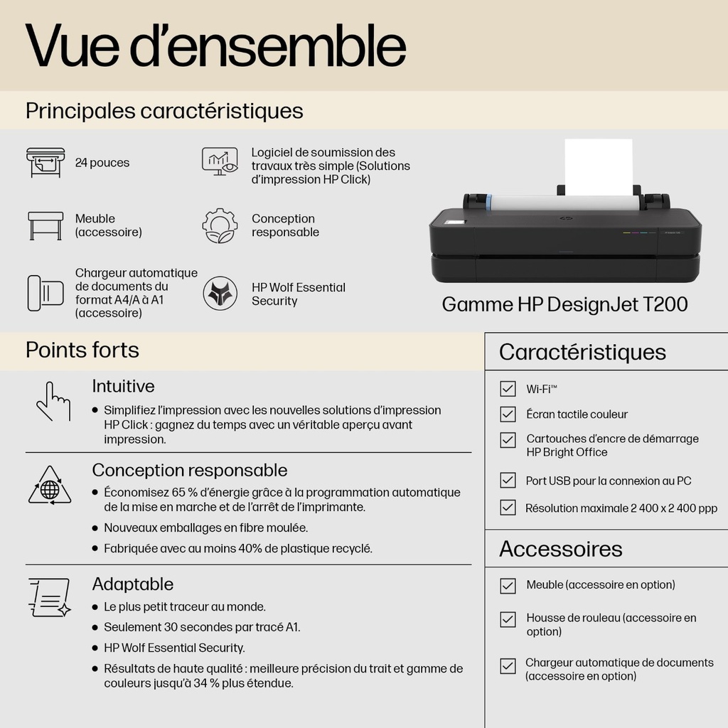 HP DesignJet T250 (édition 2025) 24 pouces – vue produit