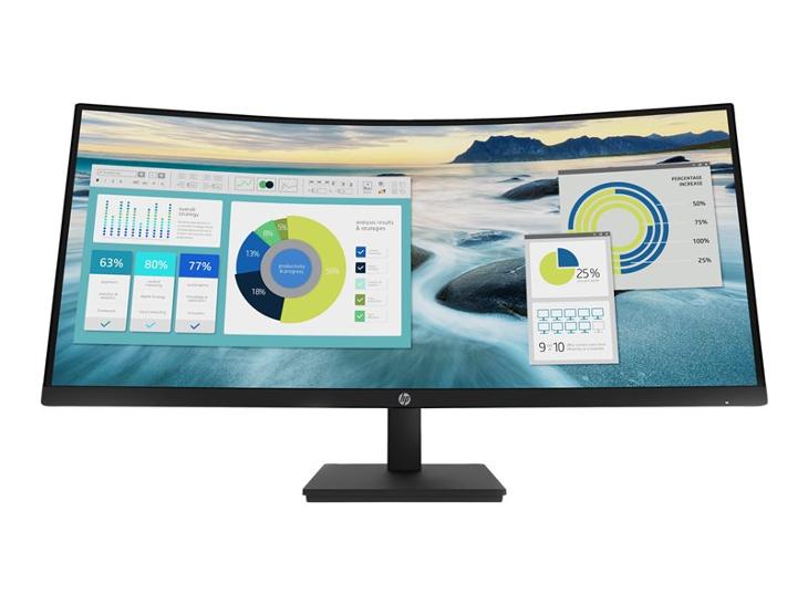 écran HP P34hc G4 - P-Series - écran LED - incurvé - 34" - 3440 x 1440 WQHD @ 60 Hz - VA - 250 cd/m² - 3500:1 - 5 ms - H
