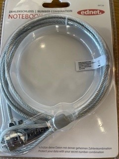Câble antivol Assmann Ednet pour ordinateur portable, ordinateur de bureau - câble de 1,50 m - métallique - acier au zinc - pour ordinateur portable, ordinateur de bureau (copie)
