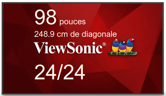 ViewSonic CDE9830 - Classe de diagonale 98" (97.6" visualisable) écran LCD rétro-éclairé par LED - affichage numérique