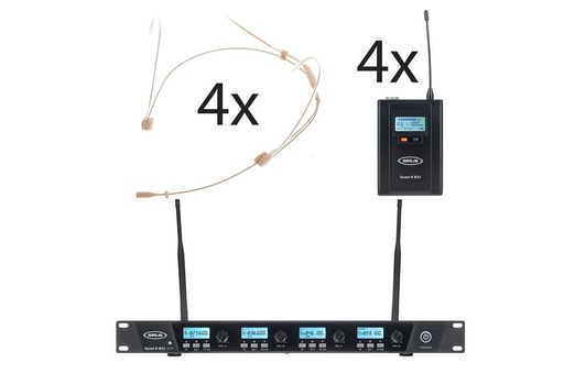 [532934 Thomann] Pack de 2 micros casque, 2 micros sans fil Sirus Quad R/2H/2B/ 2 Headmike D Set (copie)